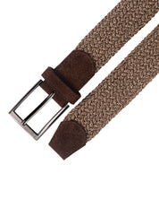 Cinturon trenzado cafe para hombre ideal para regalo, la oficina o un día casual