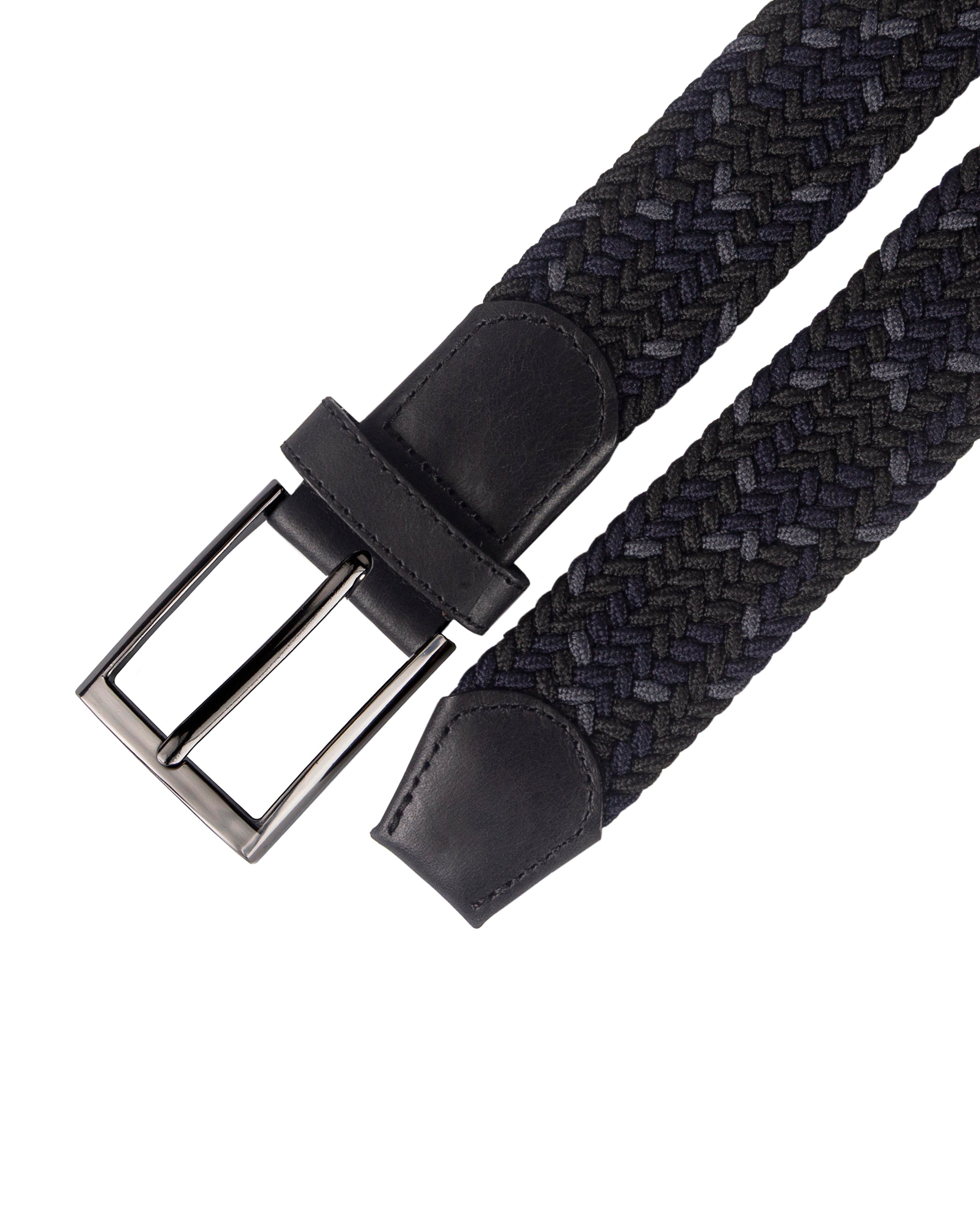 Cinturon trenzado negro para hombre ideal para regalo, la oficina o un dia casual