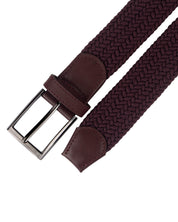 Cinturon trenzado vinotinto para hombre ideal para regalo, la oficina o un dia casual