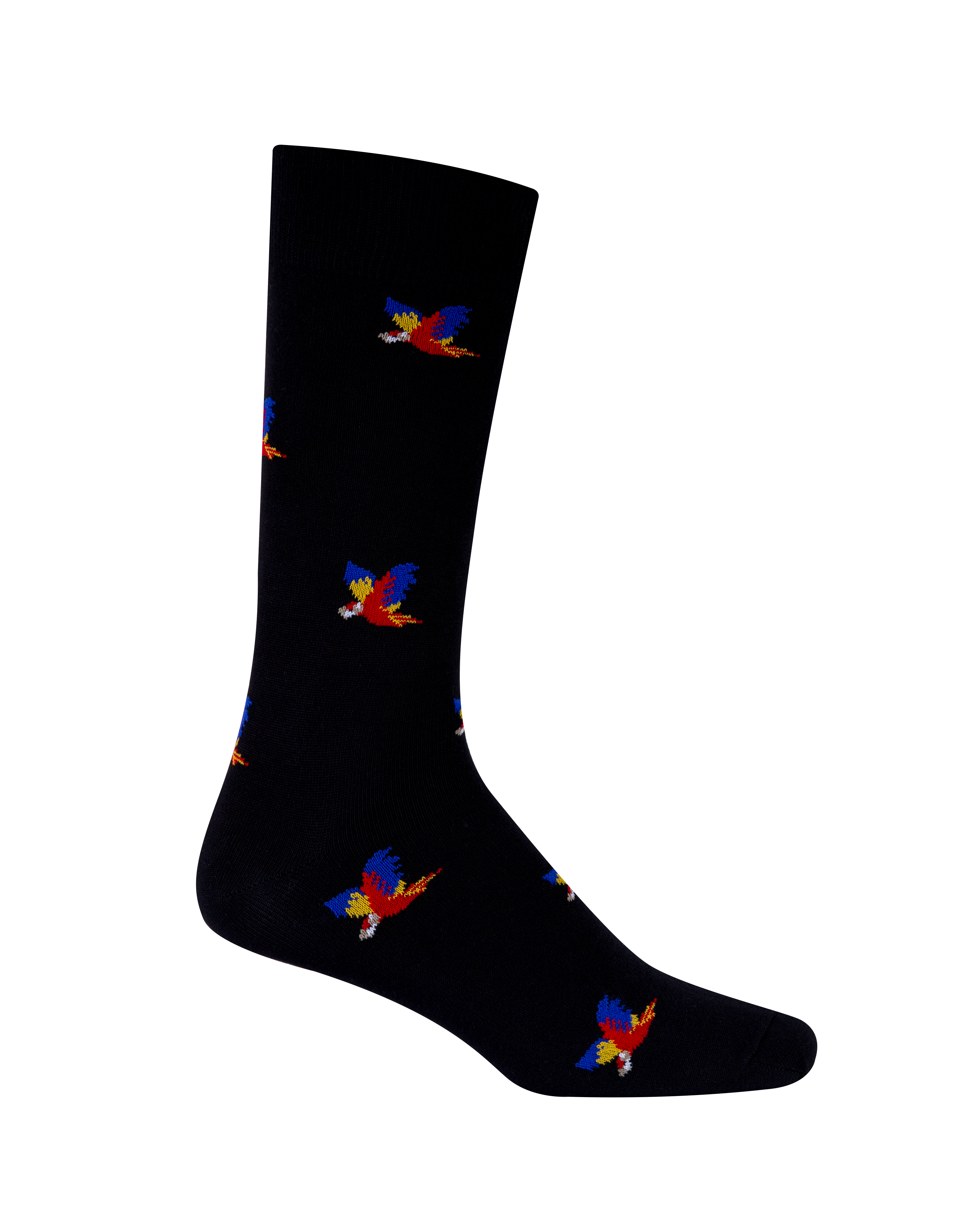 Medias azules de guacamayas para hombre