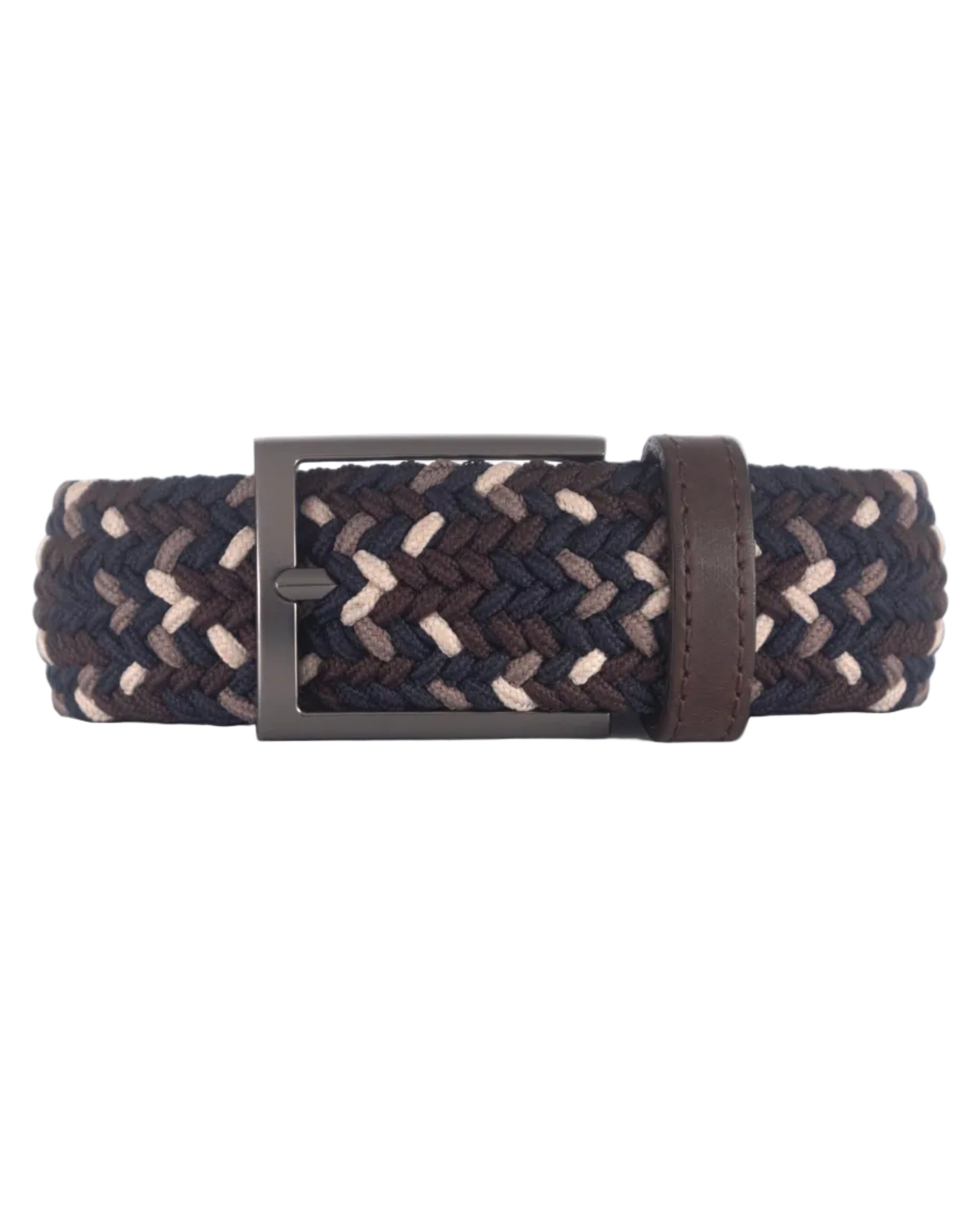 Cinturon trenzado cafe, negro y beige para hombre ideal para regalo, la oficina o un dia casual