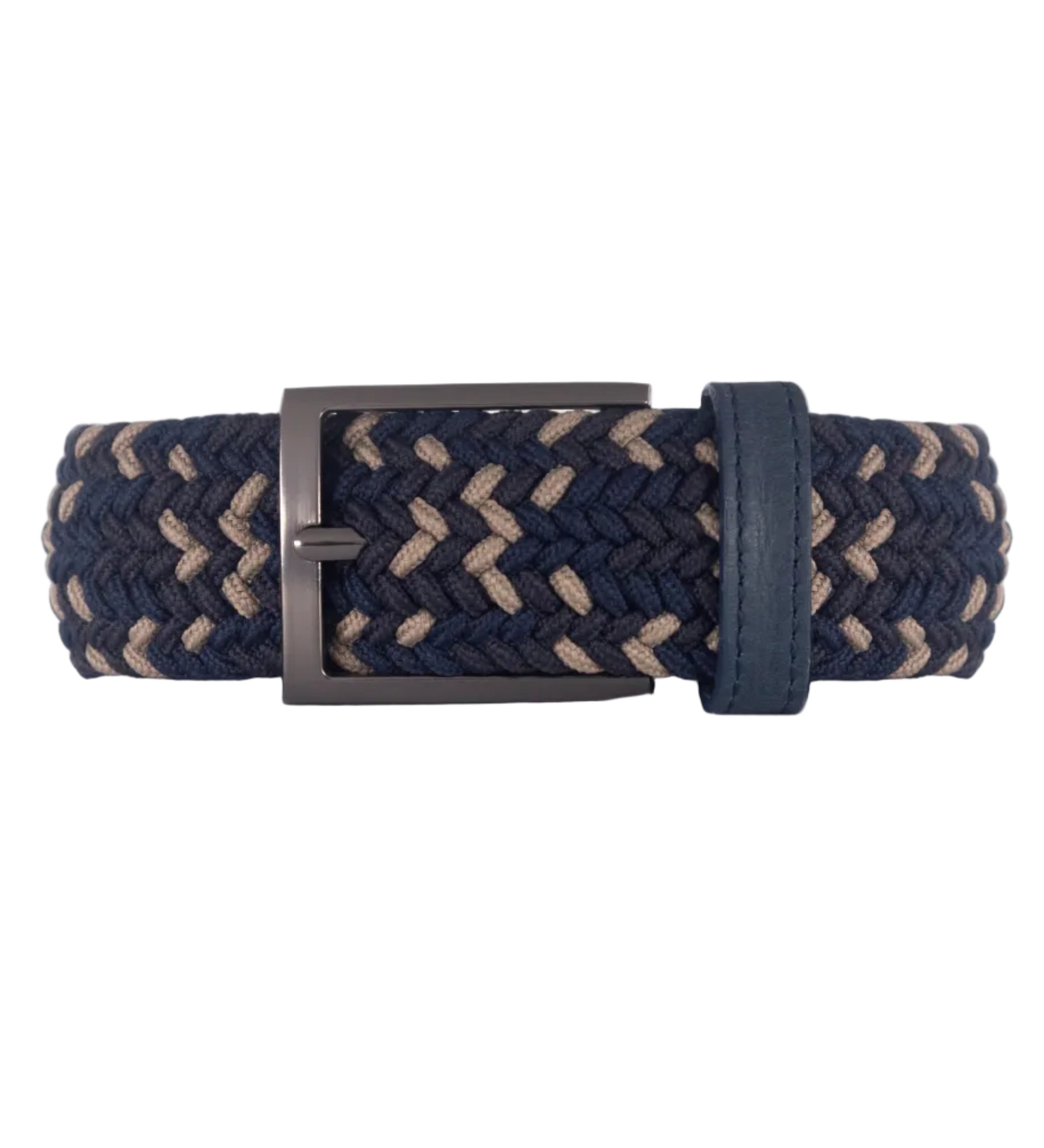 Cinturon trenzado cafe, negro y beige para hombre ideal para regalo, la oficina o un dia casual