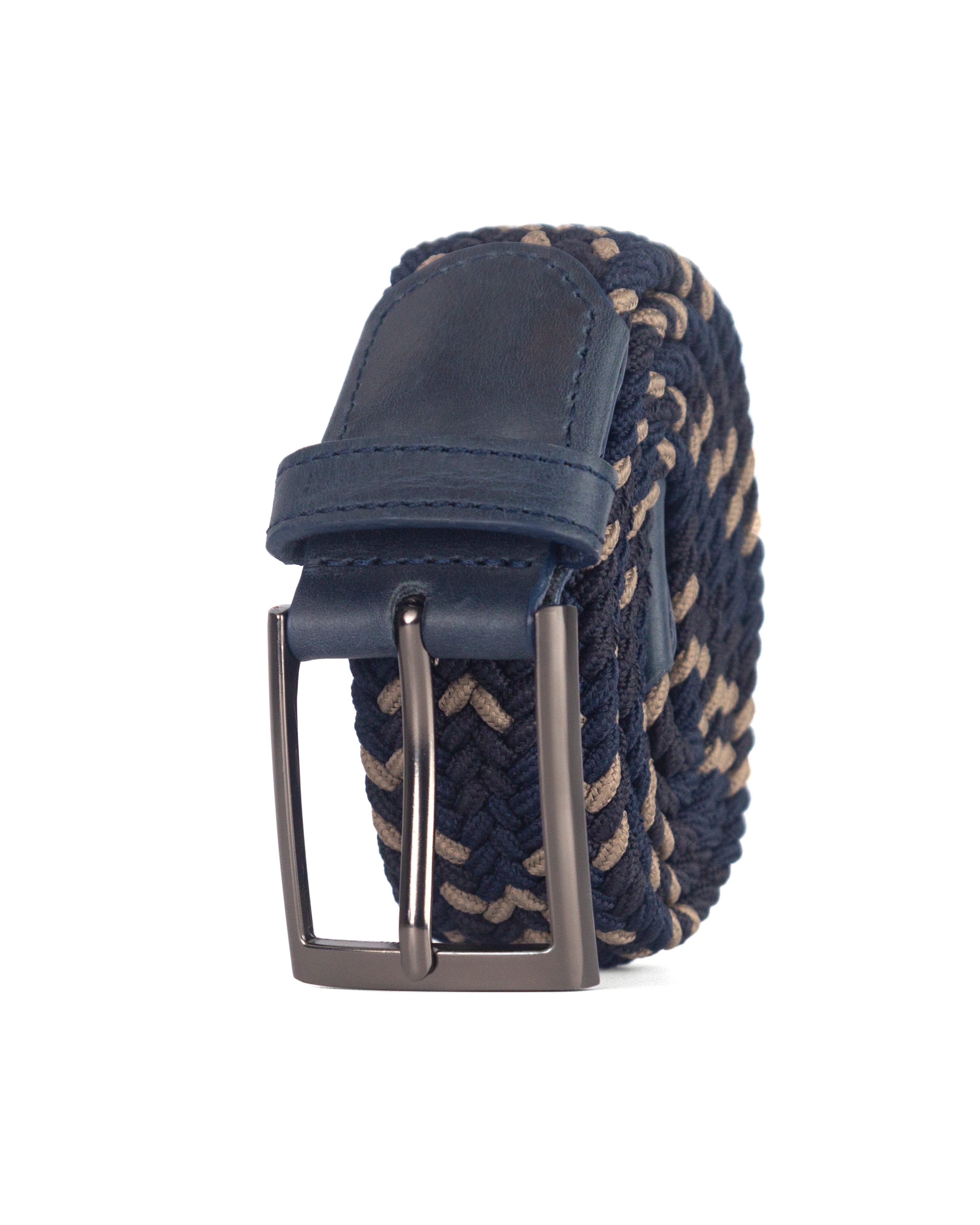 Cinturon trenzado cafe, negro y beige para hombre ideal para regalo, la oficina o un dia casual