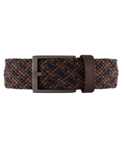 Cinturon trenzado para hombre cafe y negro 