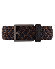 Cinturon trenzado para hombre cafe y negro ideal para el trabajo, un dia casual o regalo