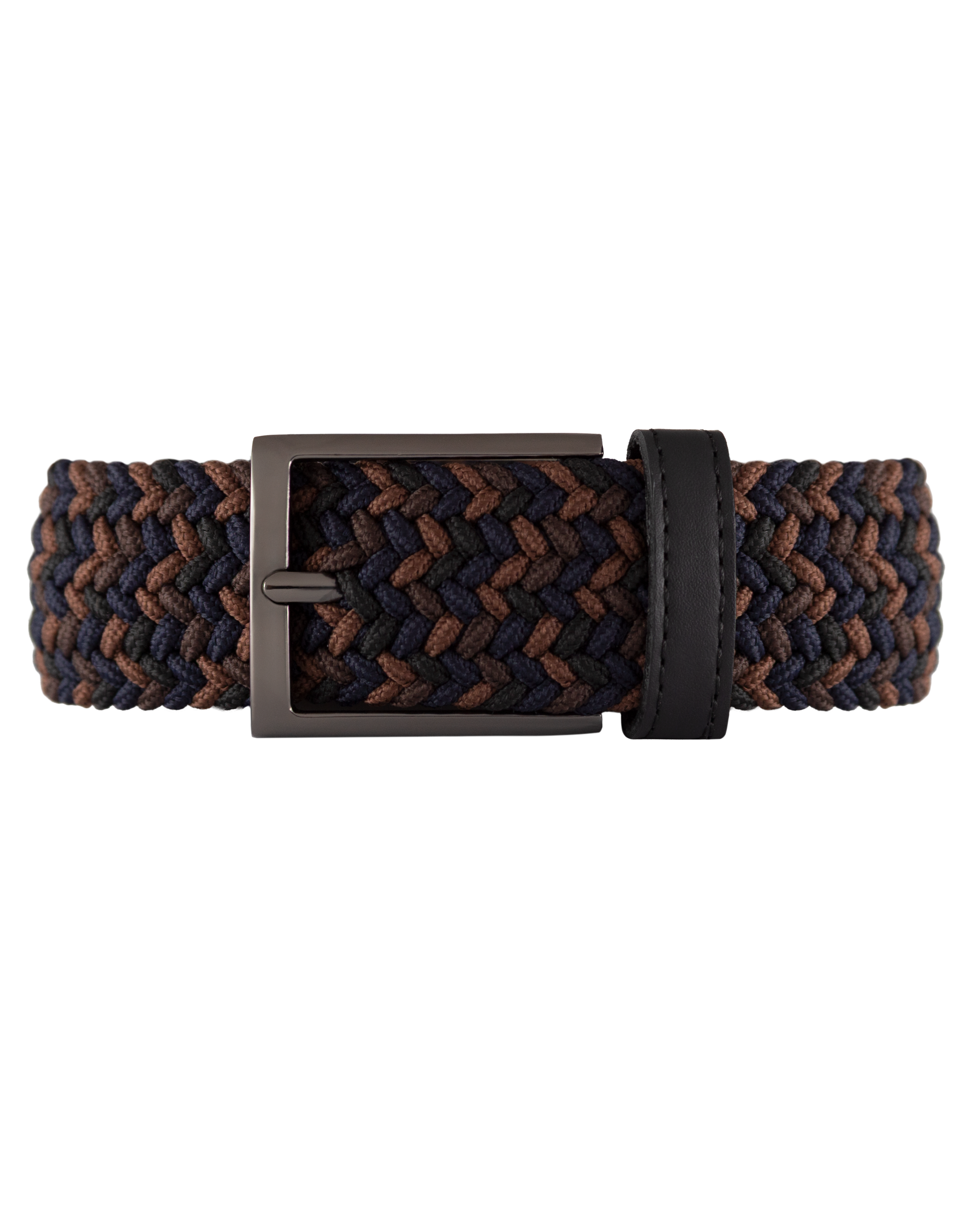 Cinturon trenzado para hombre cafe y negro ideal para el trabajo, un dia casual o regalo