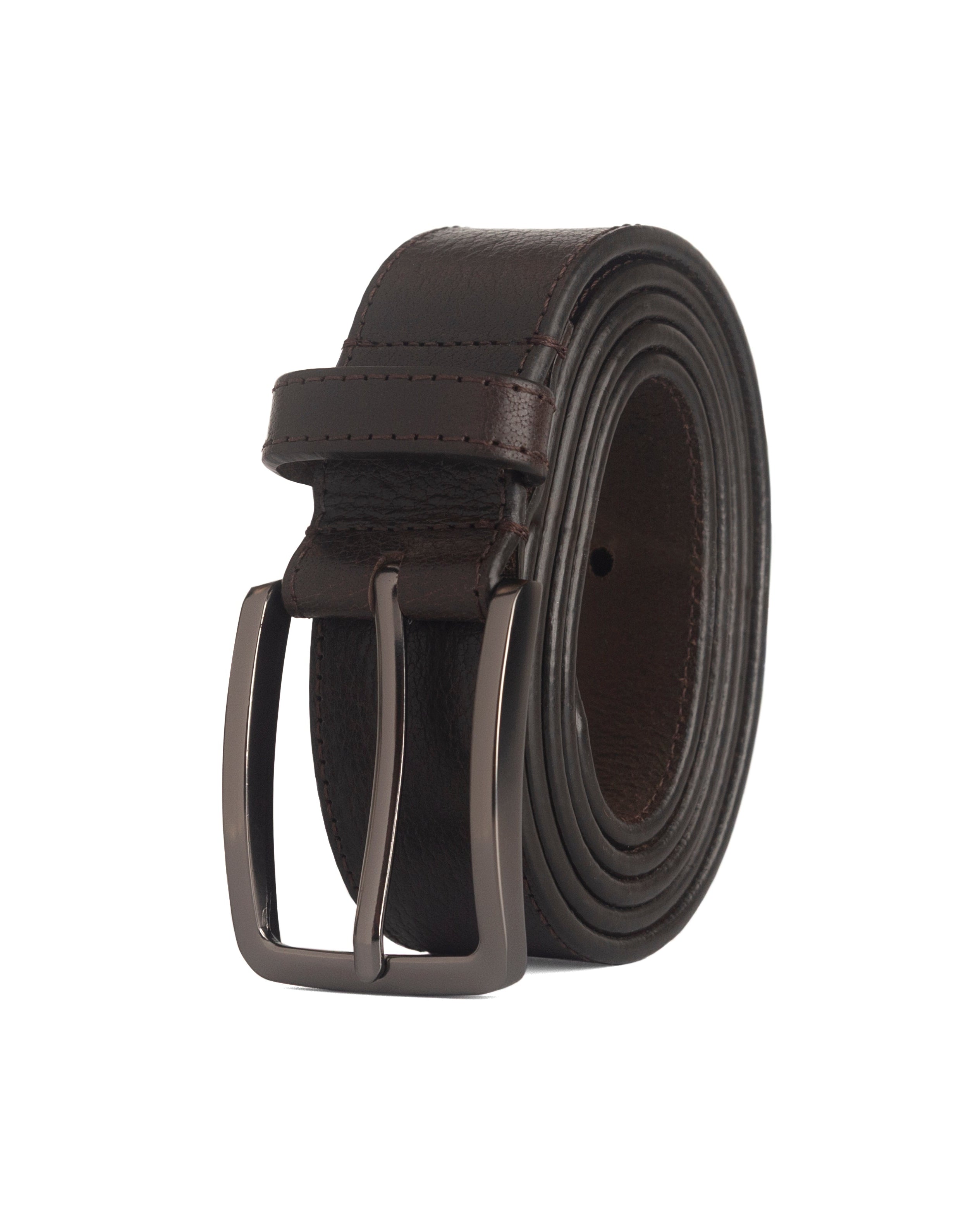 Correa de cuero cafe para hombre ideal para regalo, la oficina o un dia casual