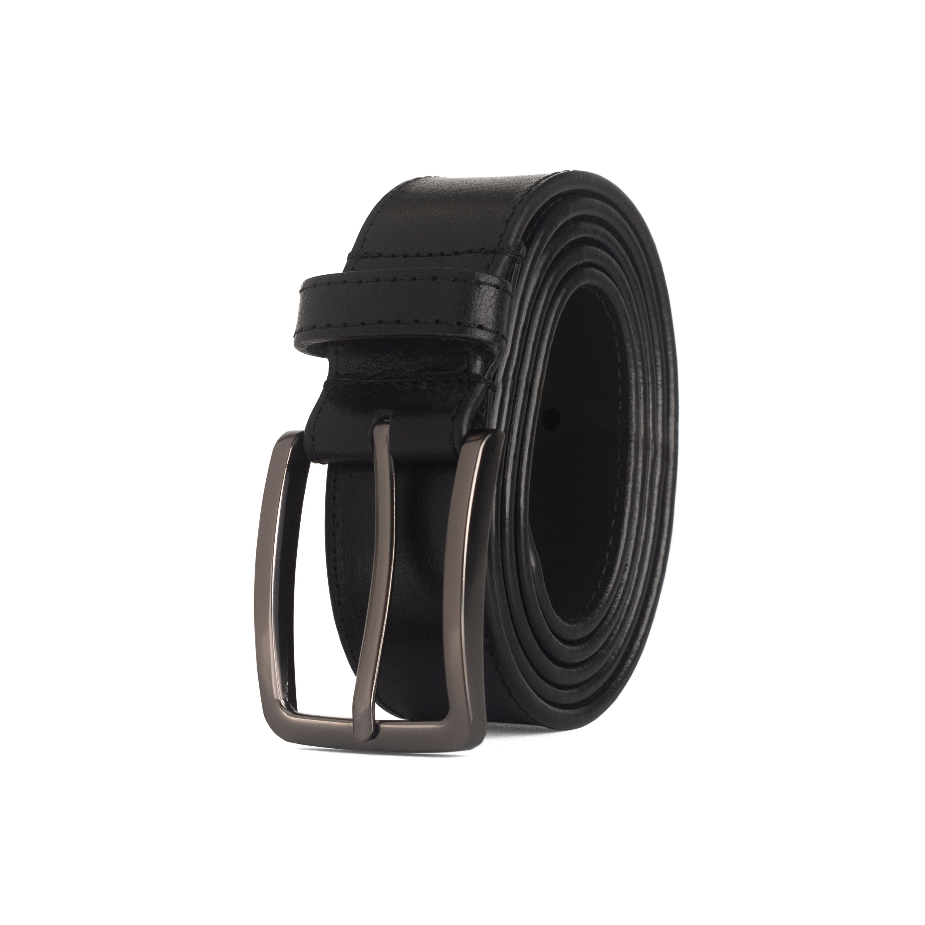 CINTURÓN LAZO CUERO NEGRO