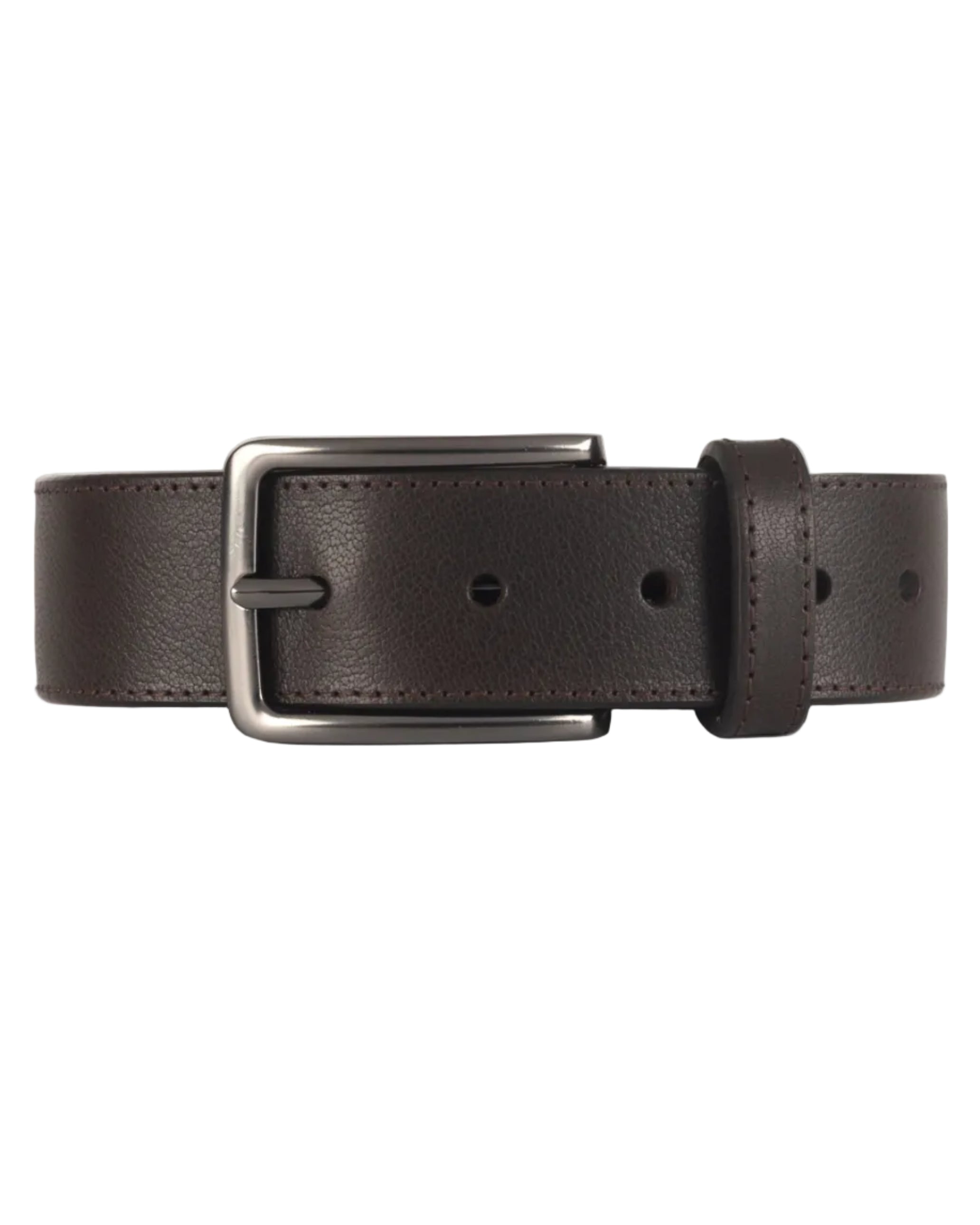 Correa de cuero cafe para hombre ideal para regalo, la oficina o un dia casual