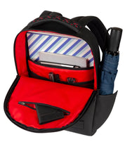 Neceser color carbono con interior rojo para hombre ideal para regalo, viajes o el dia a dia