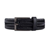 Cinturón Trenzado Cuero Negro - Talla XL