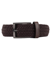 Cinturon trenzado cafe para hombre ideal para regalo, a oficina o un dia casual