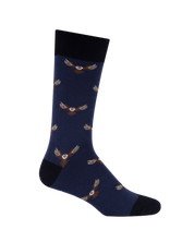 Medias azules con lechuzas