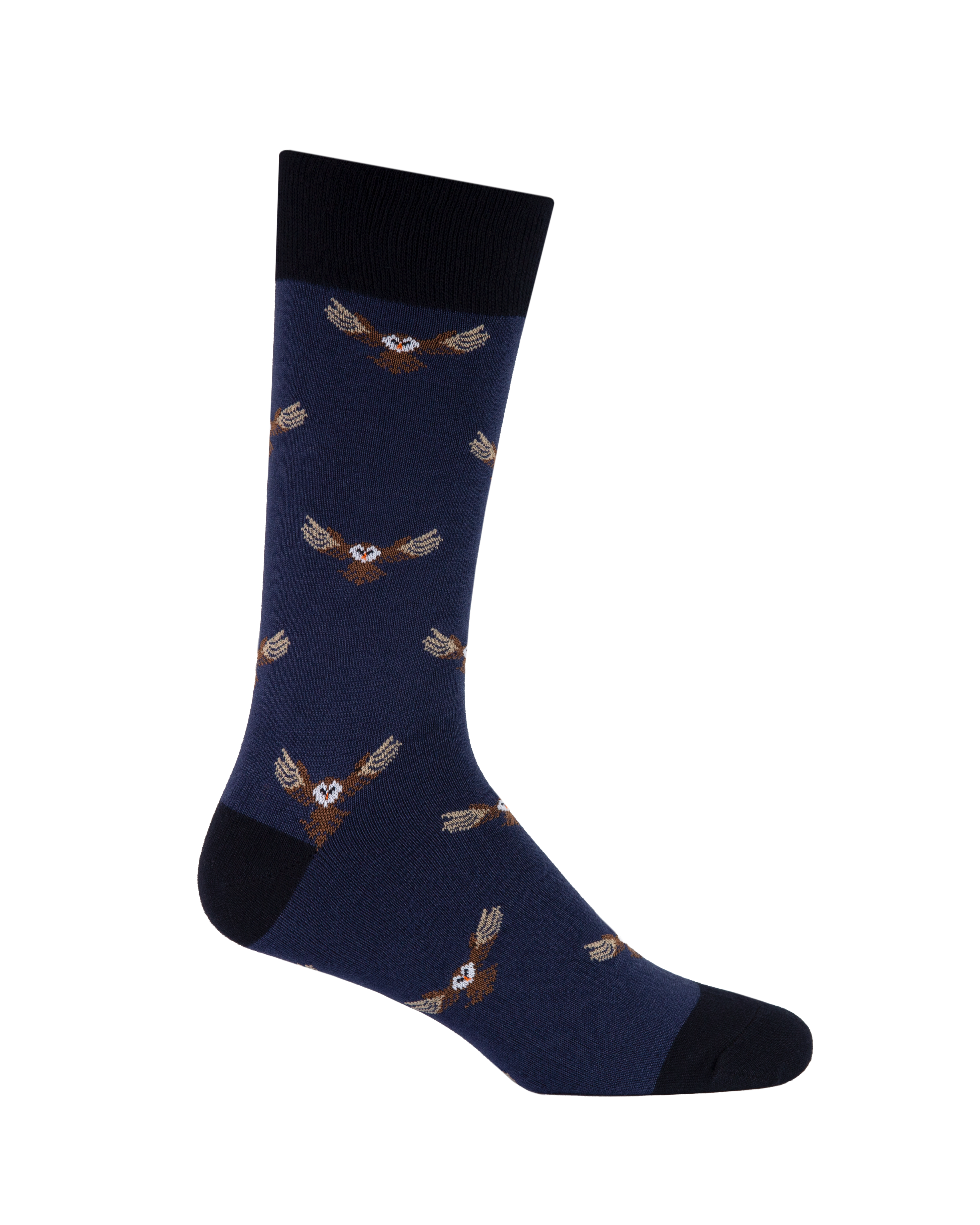 Medias azules con lechuzas