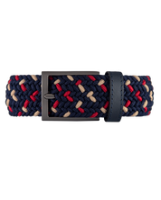 Cinturon trenzado para hombre azul ideal para regalo, la oficina o un dia casual
