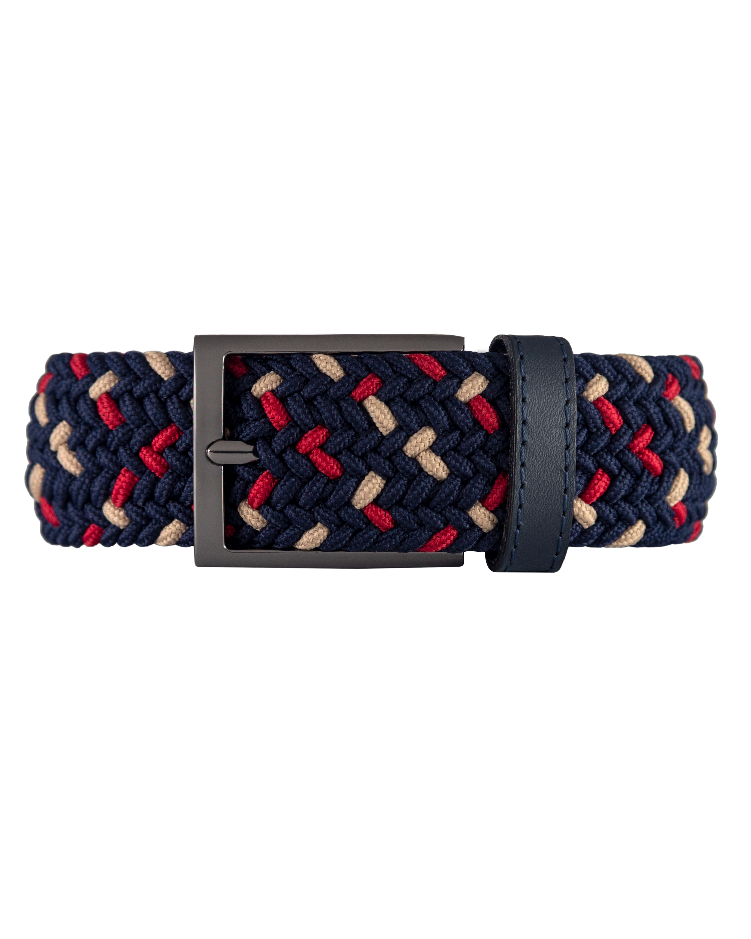 Cinturon trenzado para hombre azul ideal para regalo, la oficina o un dia casual