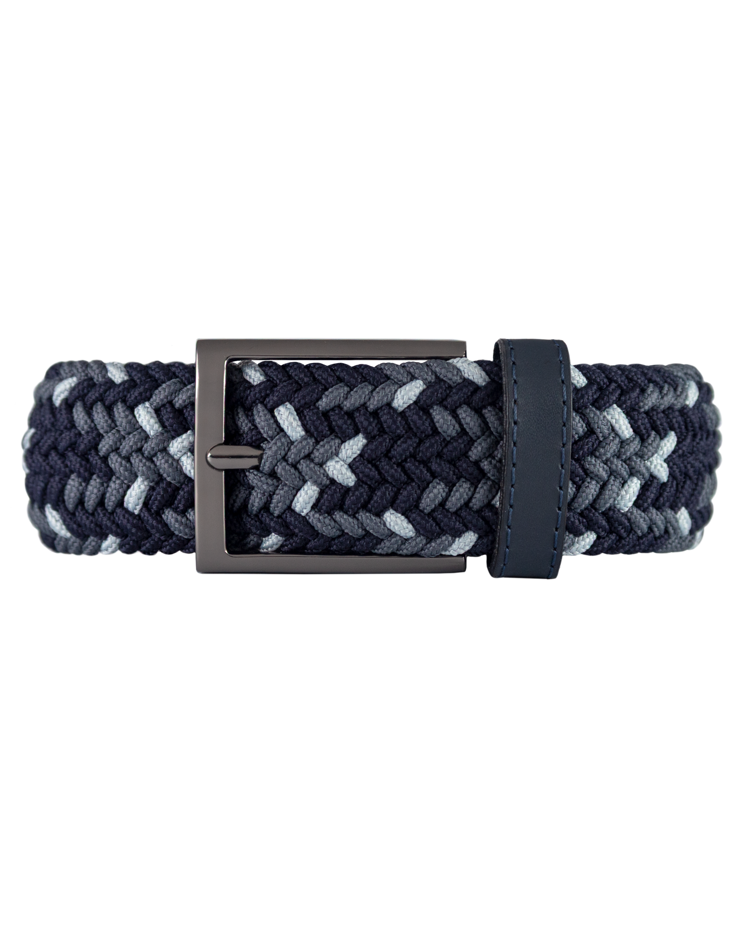 Cinturon trenzado para hombre gris ideal para regalo, la oficina o un dia casual