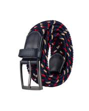 Cinturon trenzado para hombre azul ideal para regalo, la oficina o un dia casual