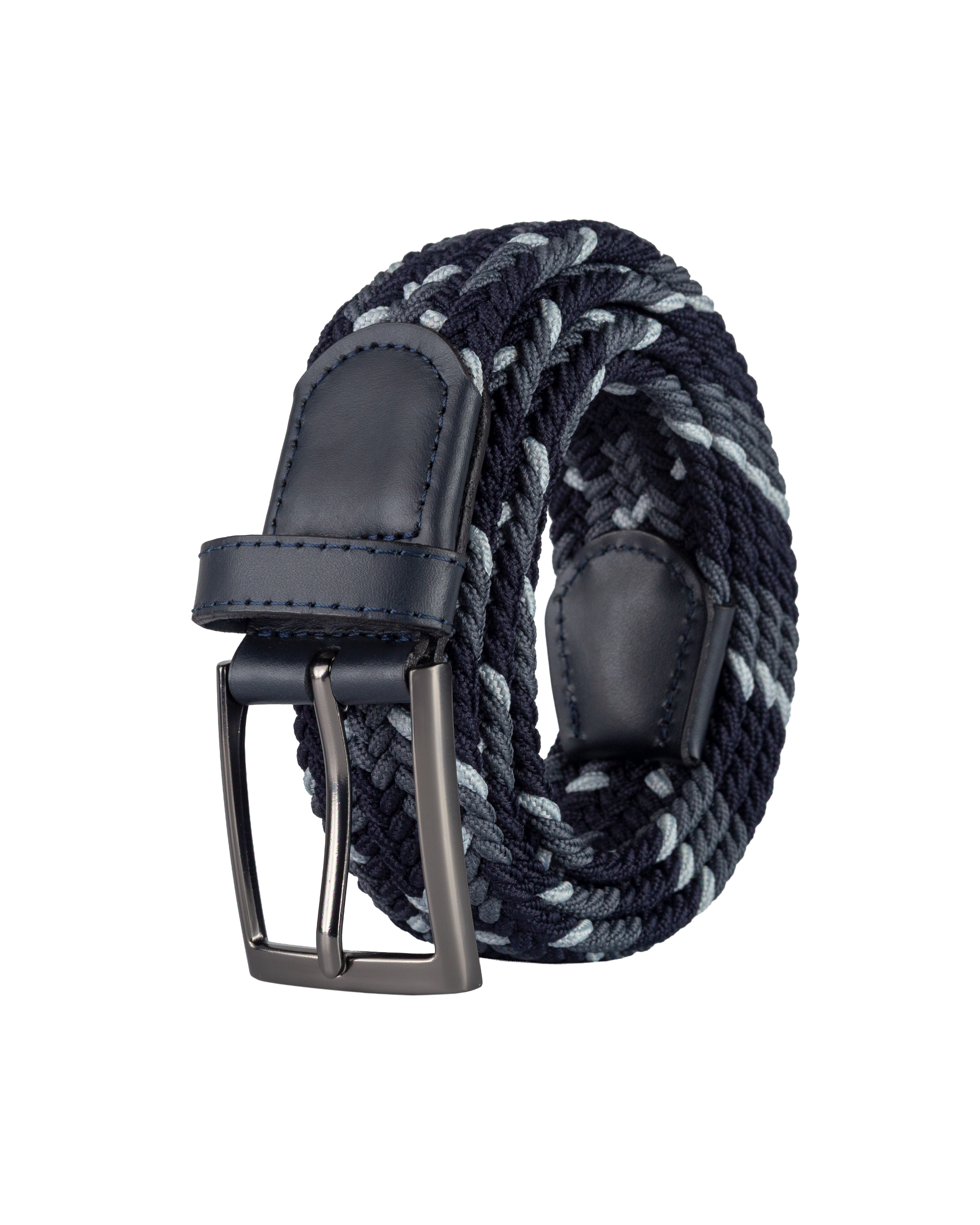 Cinturon trenzado para hombre gris ideal para regalo, la oficina o un dia casual