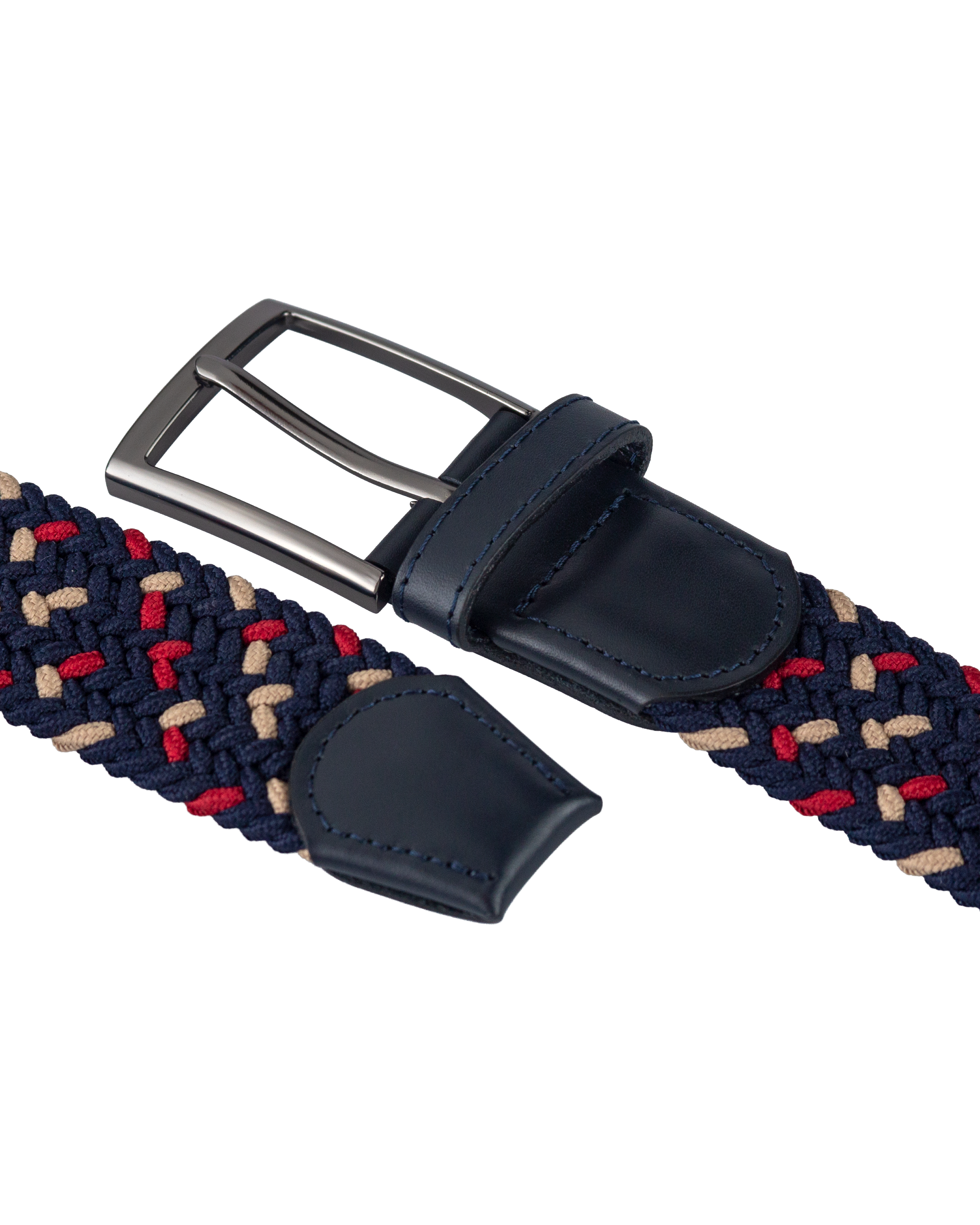 Cinturon trenzado para hombre azul ideal para regalo, la oficina o un dia casual