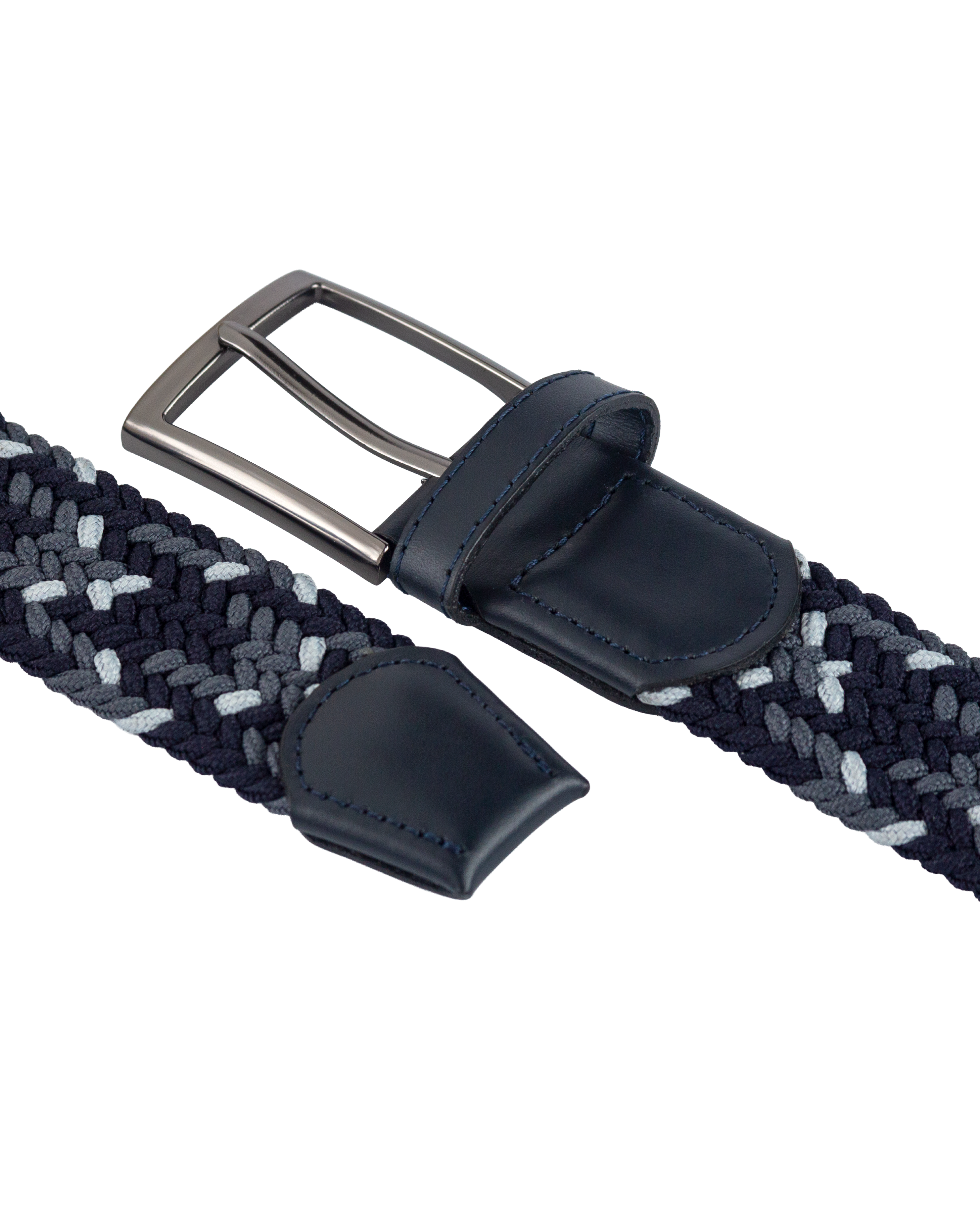 Cinturon trenzado para hombre gris ideal para regalo, la oficina o un dia casual
