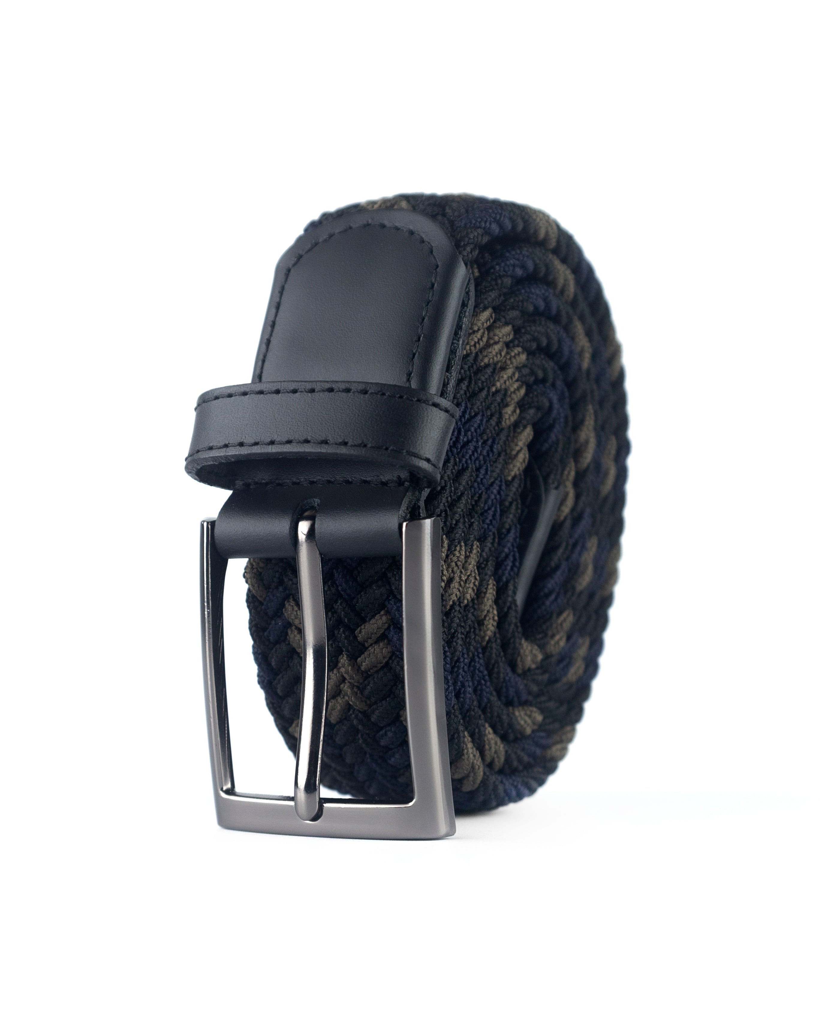Cinturon trenzado azul y verde  hombre ideal para regalo, la oficina o un dia casual