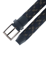 Cinturon trenzado azul y verde  hombre ideal para regalo, la oficina o un dia casual