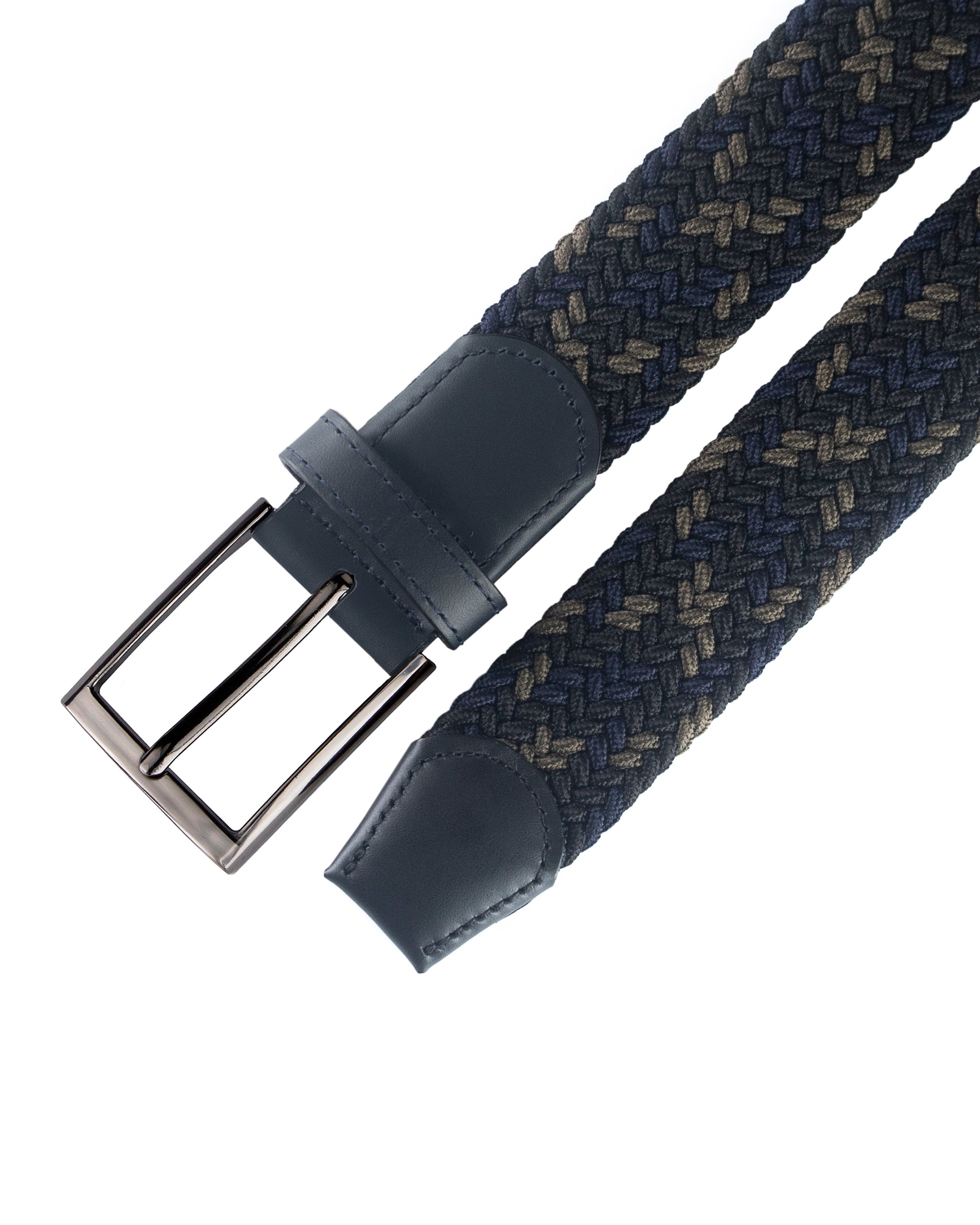 Cinturon trenzado azul y verde  hombre ideal para regalo, la oficina o un dia casual