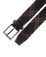 Cinturon trenzado cafe para hombre ideal para regalo, la oficina o un dia casual