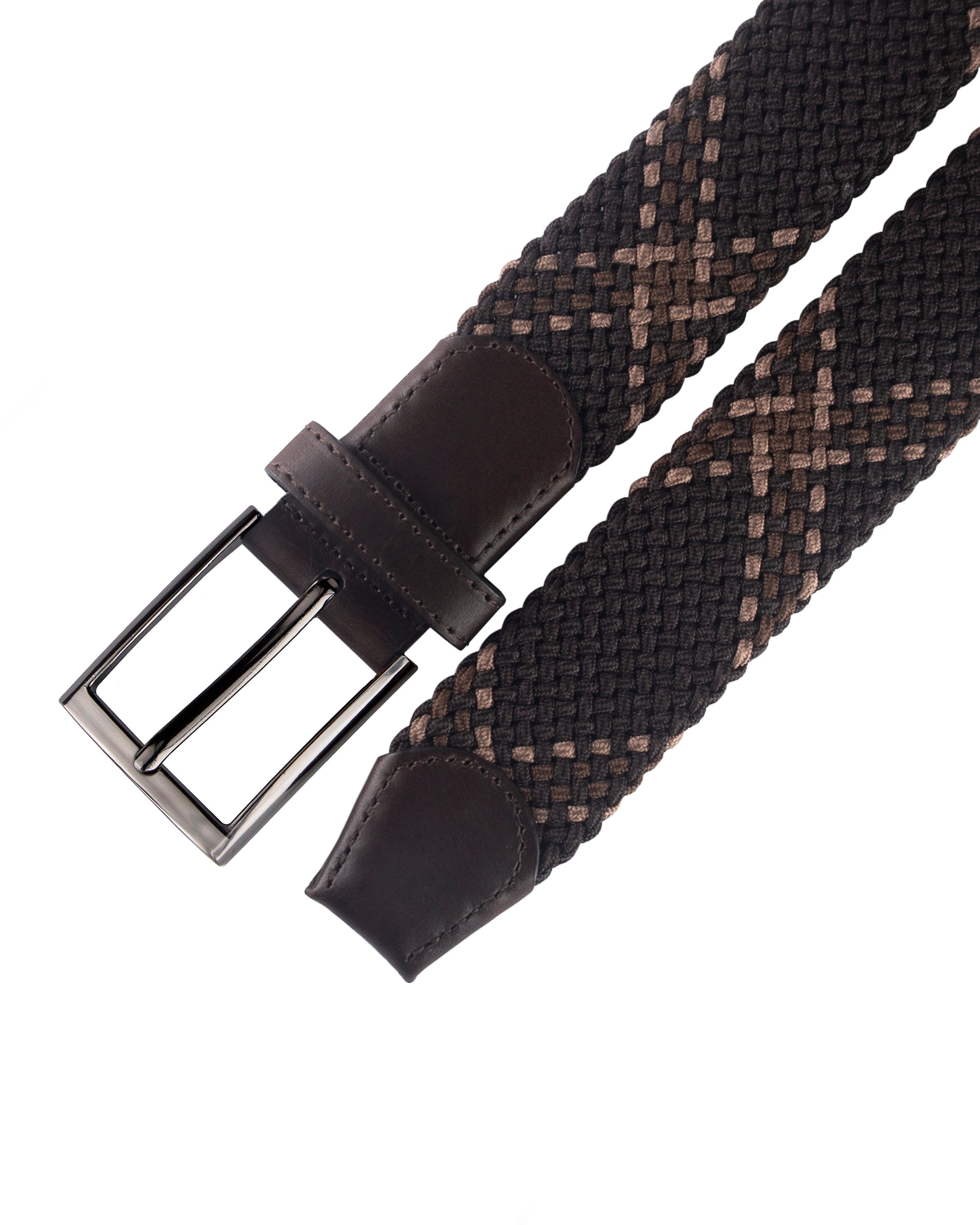 Cinturon trenzado cafe para hombre ideal para regalo, la oficina o un dia casual