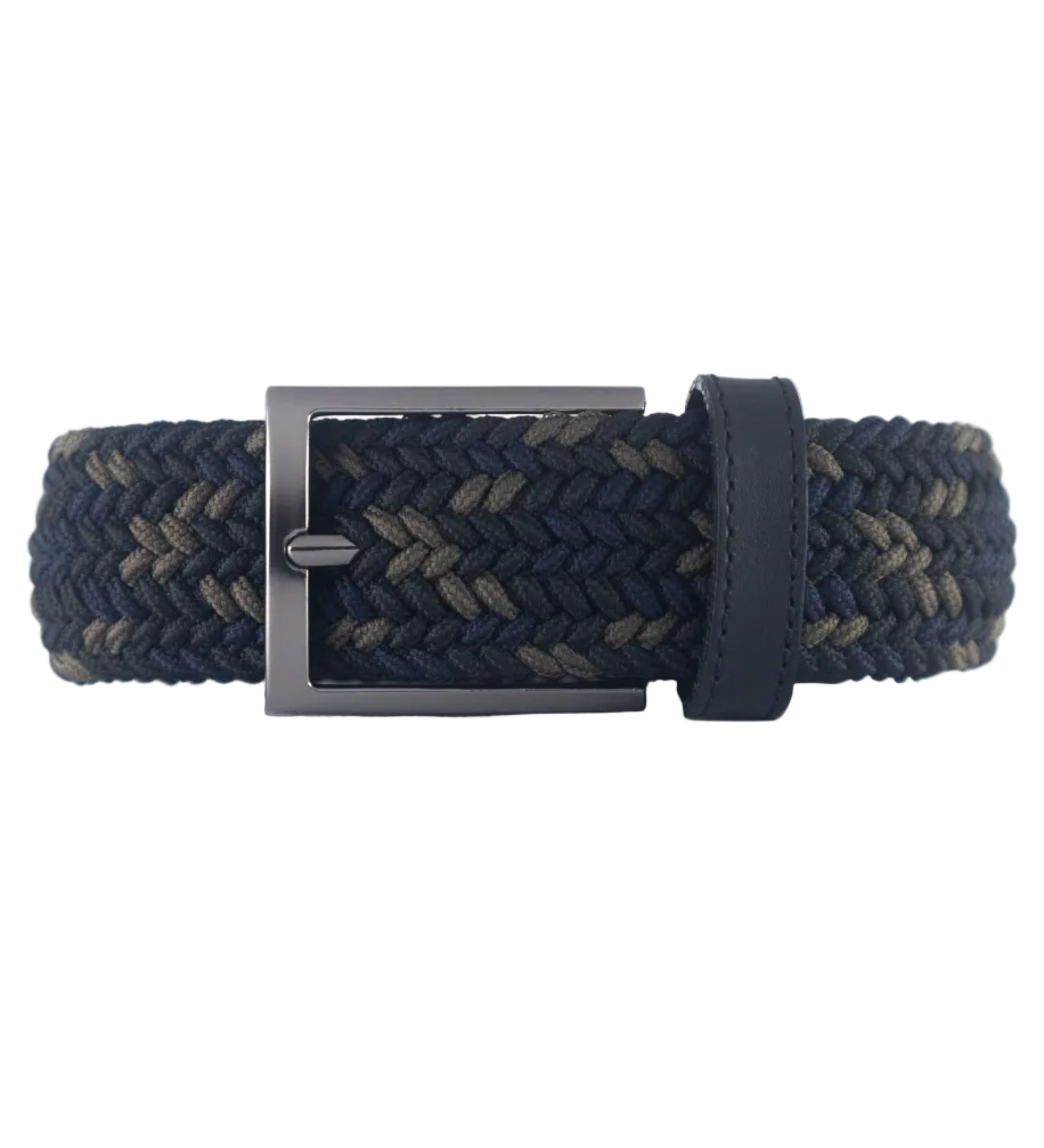 Cinturon trenzado azul y verde  hombre ideal para regalo, la oficina o un dia casual
