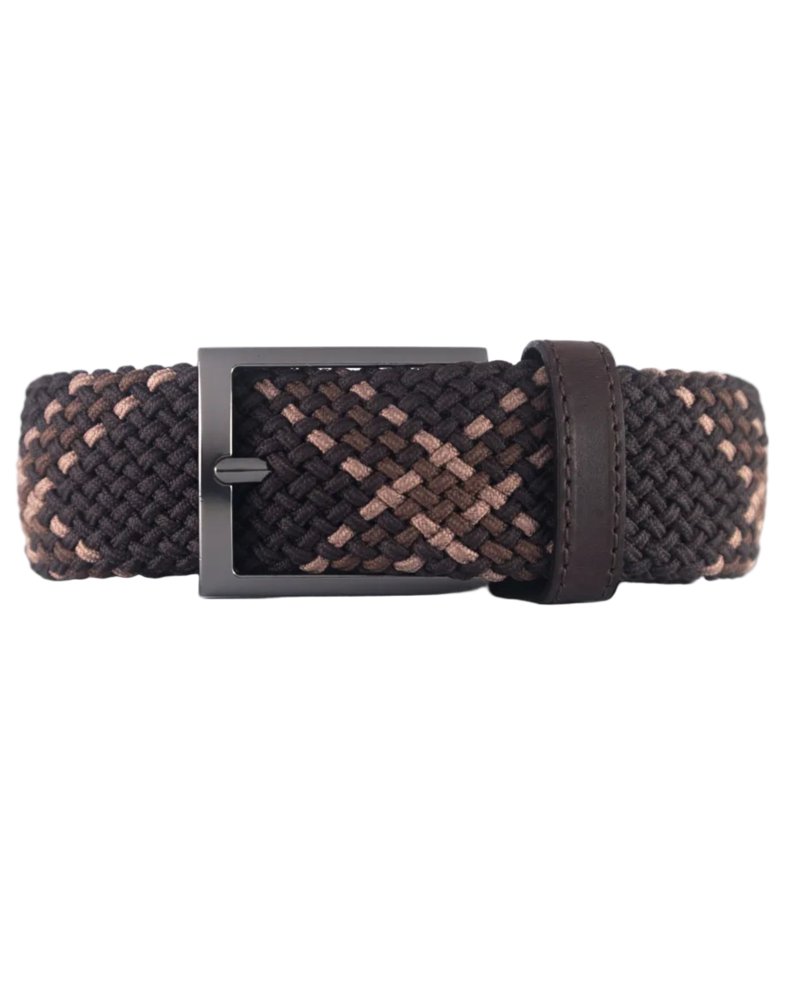 Cinturon trenzado cafe para hombre ideal para regalo, la oficina o un dia casual
