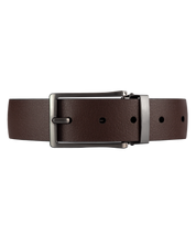 Cinturon de cuero doblefaz para hombre cafe y negro, ideal para regalo, la oficina o un dia casual