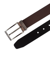Cinturon de cuero doblefaz para hombre cafe y negro, ideal para regalo, la oficina o un dia casual