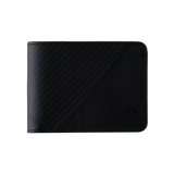 Billetera Tradicional de Cuero (Carbono-Negra-Rojo) — Con Grabado de Iniciales