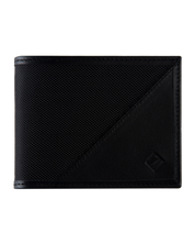 Billetera Tradicional Clip negra y carbono personalizable con iniciales
