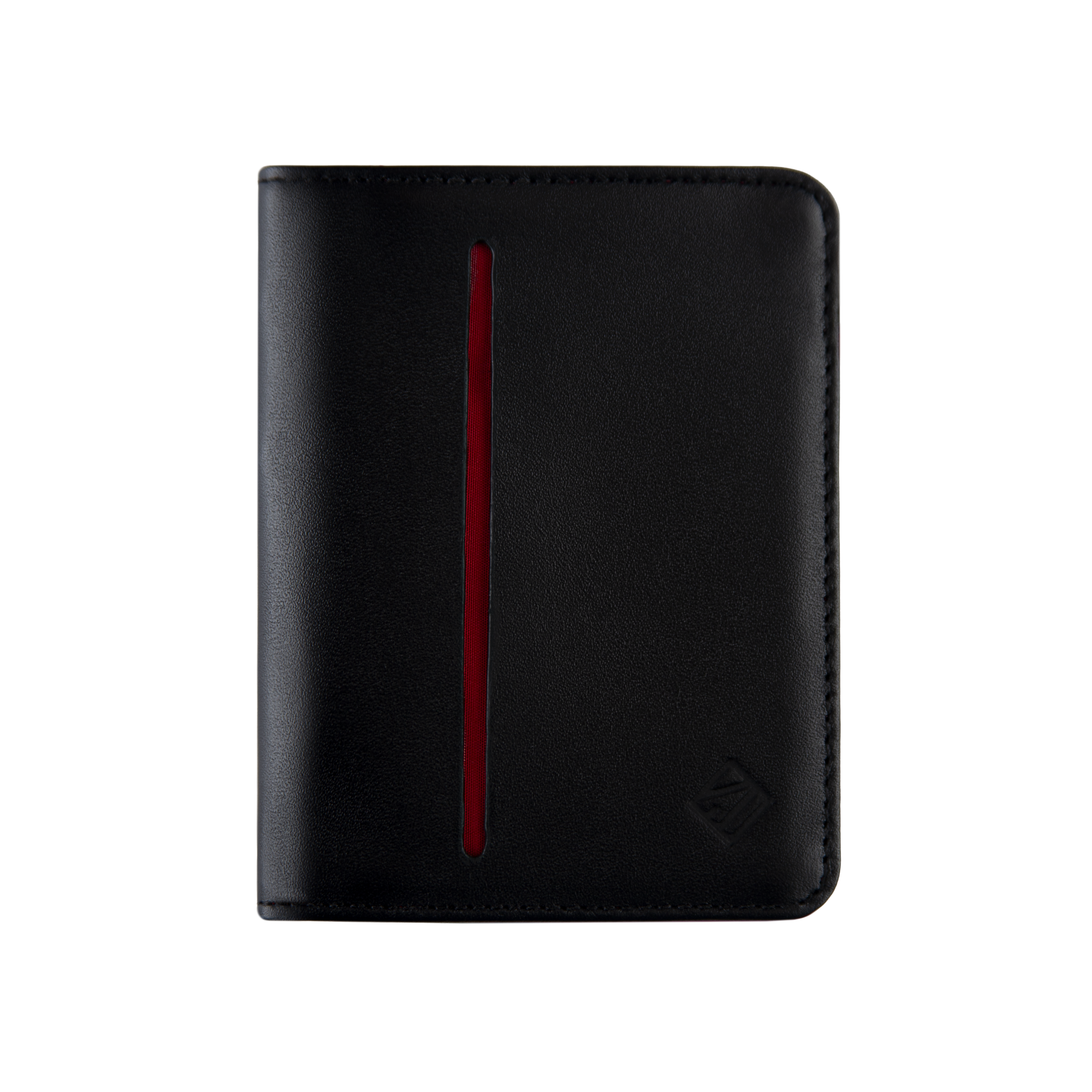 Billetera Compact con Clip (Negra-Roja) — Con Grabado de Iniciales