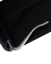 Billetera Tradicional Clip negra y carbono personalizable con iniciales