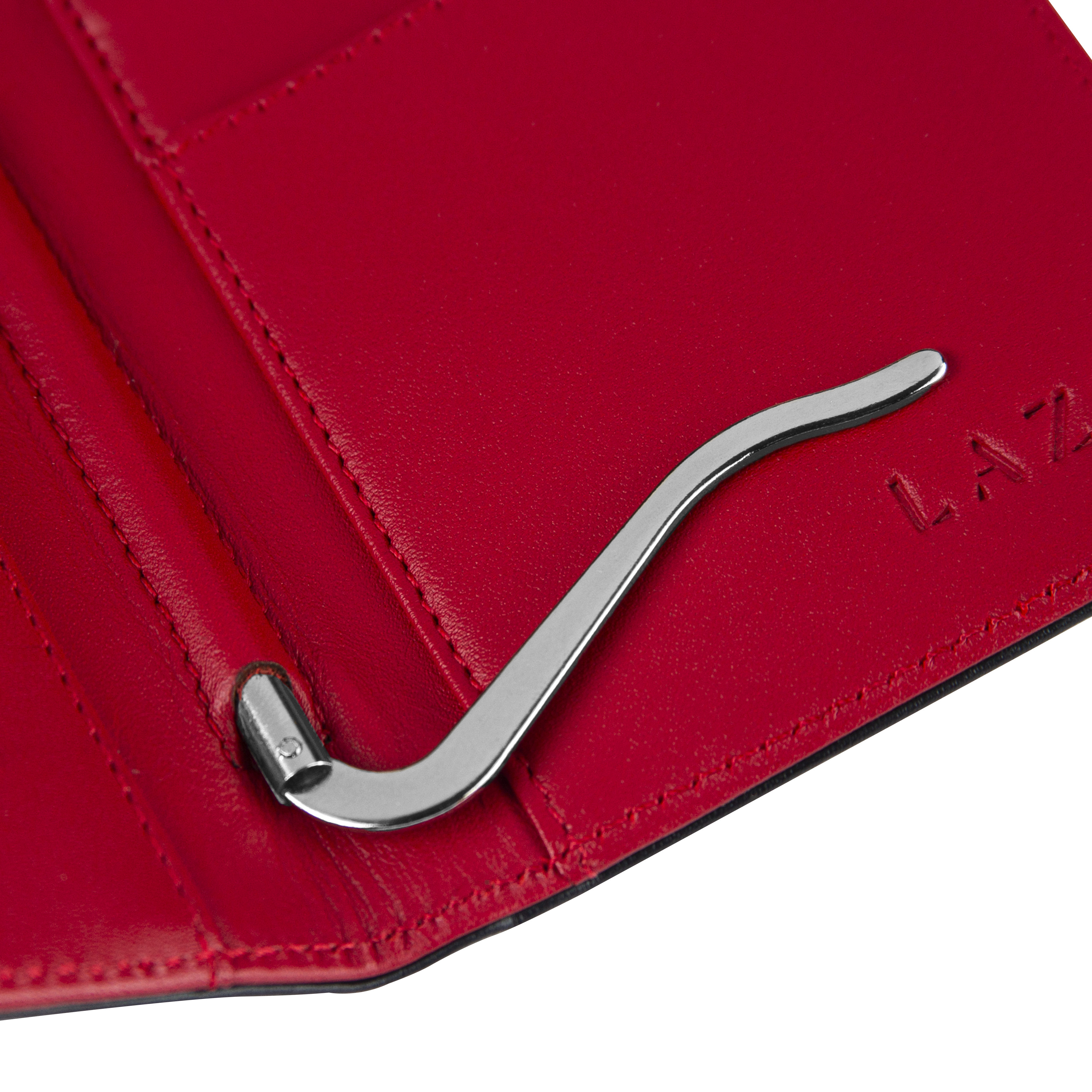 Billetera Compact con Clip (Negra-Roja) — Con Grabado de Iniciales