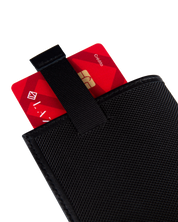 Billetera Tradicional Clip negra y carbono personalizable con iniciales