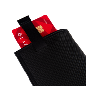 Billetera Compact con Clip (Carbono-Negra-Roja) — Con Grabado de Iniciales