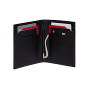 Billetera Compact con Clip (Carbono-Negra-Roja) — Con Grabado de Iniciales