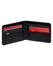 Billetera Tradicional de Cuero (Carbono-Negra)  Con Grabado de Iniciales