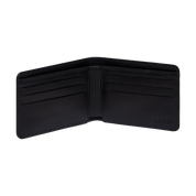 Billetera Tradicional de Cuero (Carbono-Negra) — Con Grabado de Iniciales