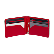 Billetera Tradicional Clip (Negra-Rojo) — Con Grabado de Iniciales