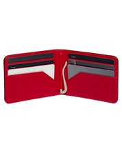 Billetera Tradicional Clip negra y roja personalizable con iniciales