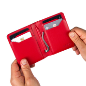 Billetera Compact con Clip (Negra-Roja) — Con Grabado de Iniciales