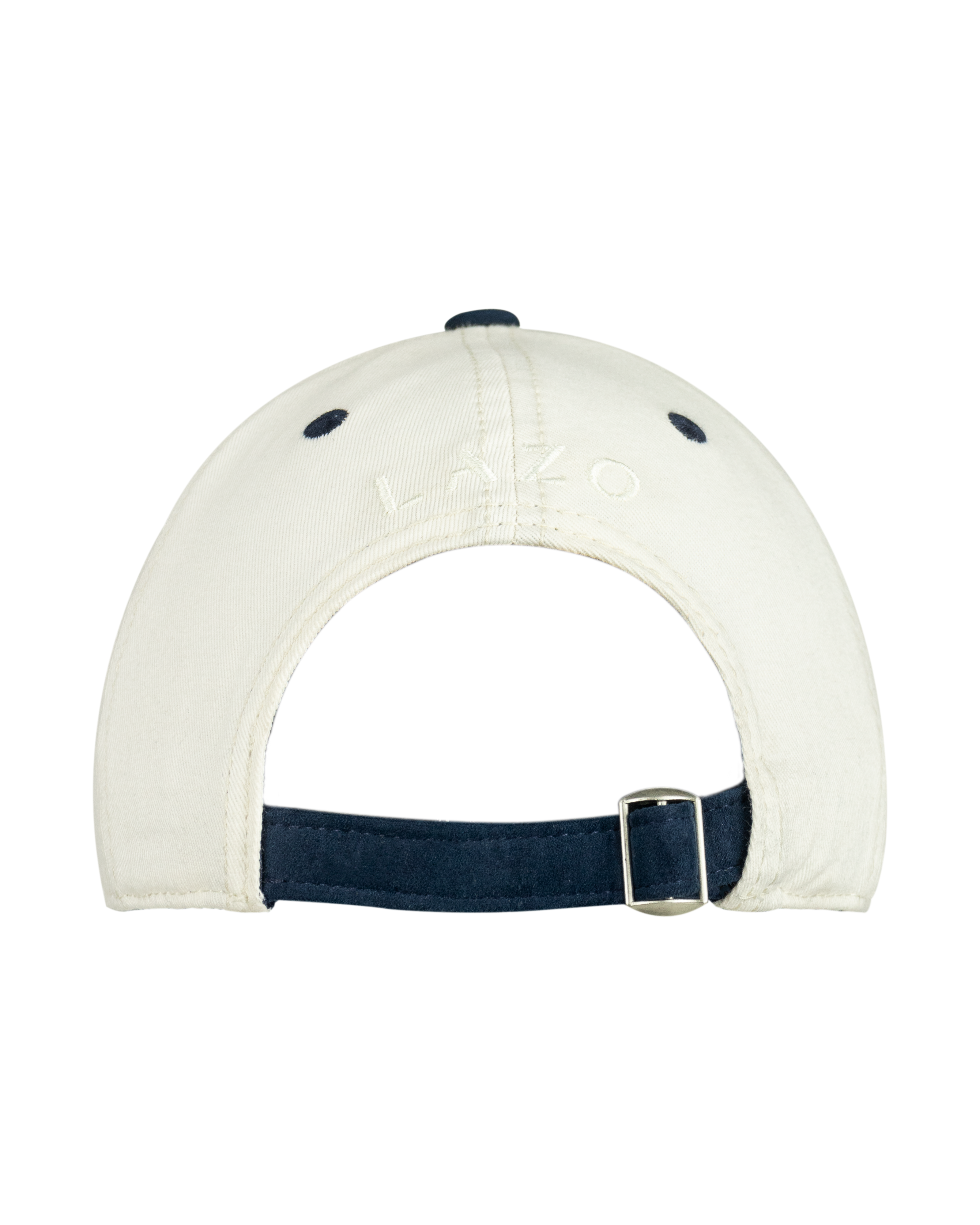 Gorra blanca y azul 