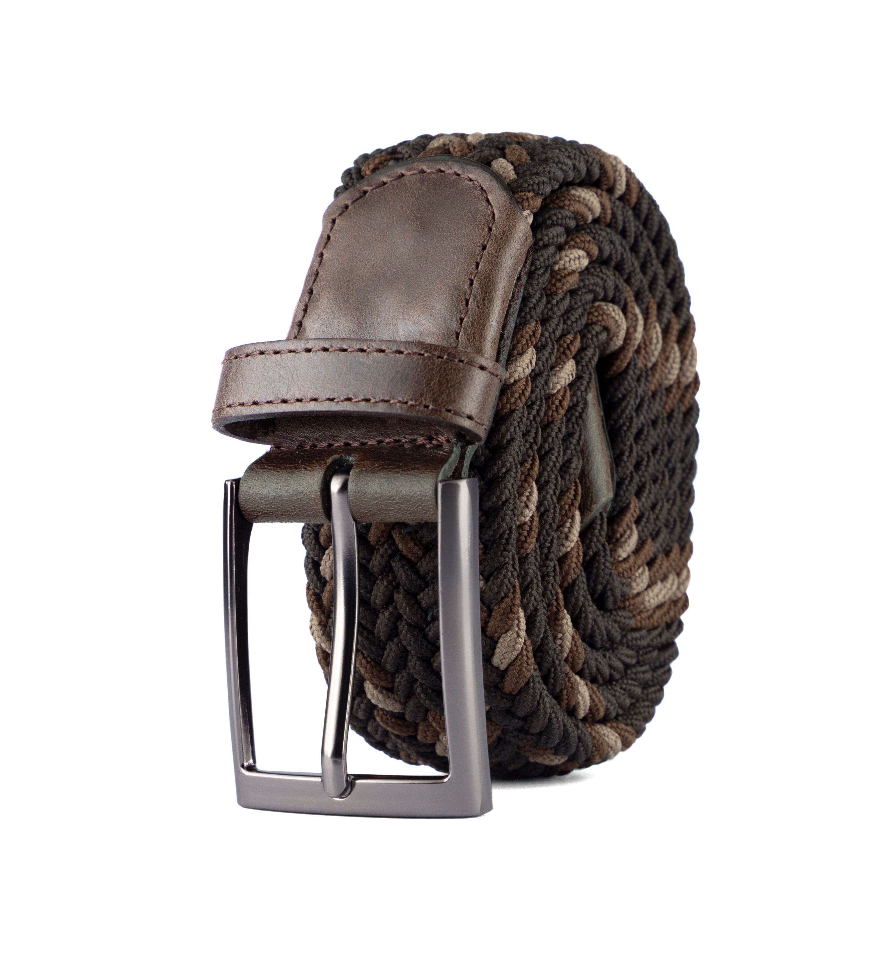 Cinturon trenzado para hombre cafe para hombre ideal para regalo, la oficina o un dia casual