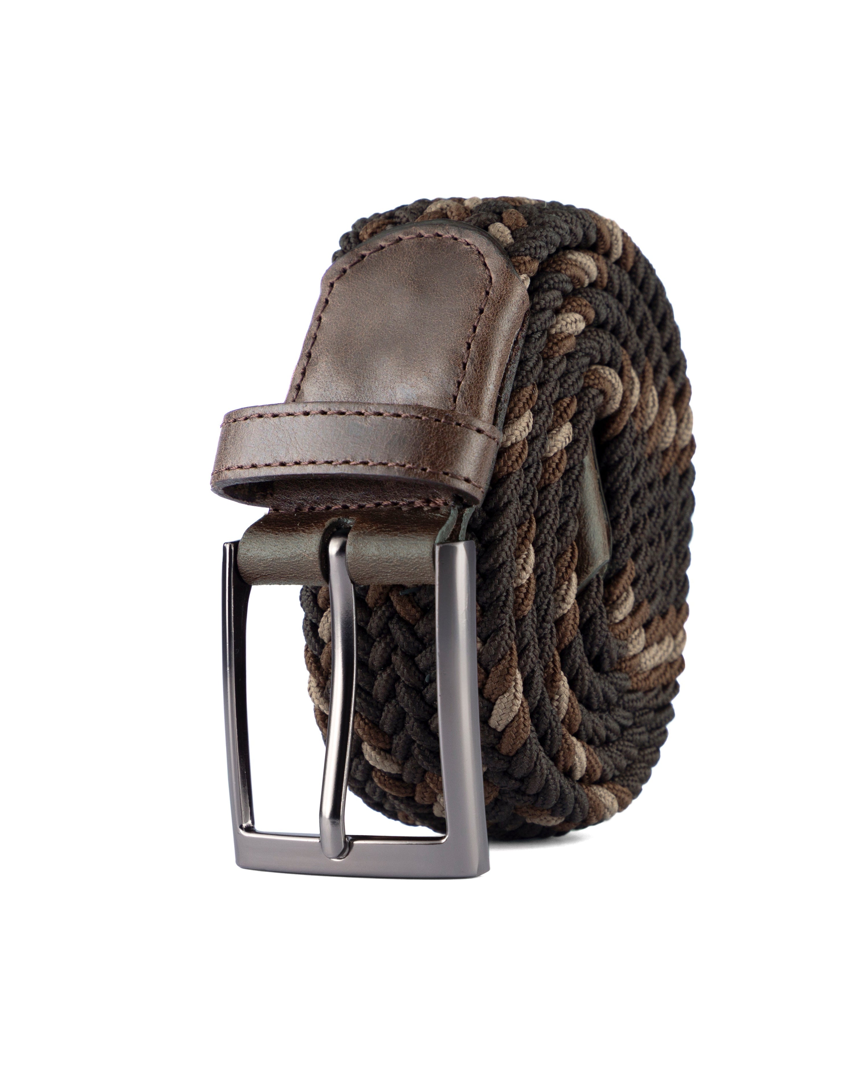 Cinturon trenzado para hombre cafe para hombre ideal para regalo, la oficina o un dia casual